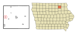 Location of Bassett, Iowa