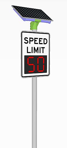 Digital speed limit sign