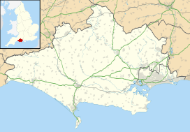 Map showing the location of Fifehead Wood
