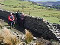 Dry stone wall building 