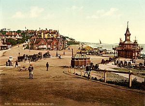 Entrance to the pier, Bournemouth, England, 1890s
