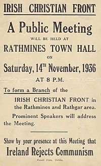 Irish Christian Front Poster