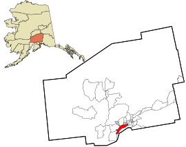 Location of Knik-Fairview in Matanuska-Susitna Borough and the state of Alaska