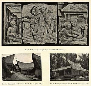Plate III No 14 to 16 Relief in the Prambanan temple and its modern contemporary
