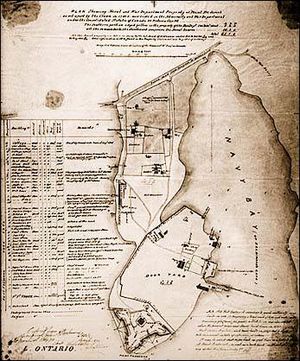 Point Frederick Peninsula map c. 1870, current site of Royal Military College of Canada