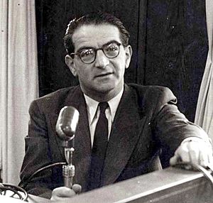 Rudolf Kastner at Kol Yisrael, early 1950s - cropped (2)