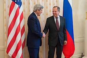Secretary Kerry Shakes Hands With Foreign Minister Lavrov in Moscow, Russia (25726476430)
