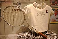 Seles outfit and racket