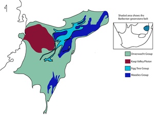 Simplified geologic map of the Barberton greenstone belt.pdf