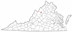Location of Mount Crawford, Virginia