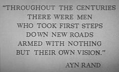 Ayn Rand quote, American Adventure, Epcot Center, Walt Disney World