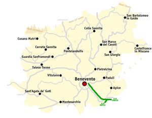 Map of the Province of Benevento