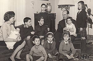 Eugenio Cruz Vargas y familia en 1965