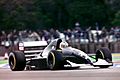 Karl Wendlinger - Sauber C12 during practice for the 1993 British Grand Prix (33302730550)