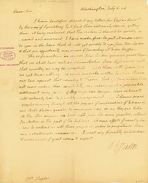 Letter signed Thomas Jefferson, Washington, to James Steptoe, July 6, 1806