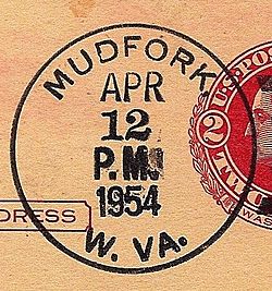 Mudfork WV postmark