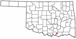 Location of Mead, Oklahoma