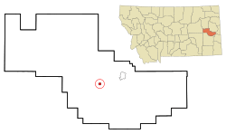 Location of Terry, Montana
