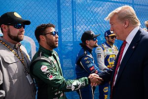 President Trump and the First Lady at the NASCAR Daytona 500 Race (49553052217)