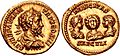 Septimius Severus, Julia Domna, Caracalla, Geta, aureus, AD 202, RIC IV 181c