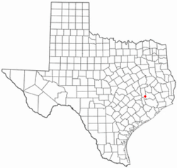 Location of Todd Mission, Texas