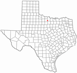 Location of Windthorst, Texas