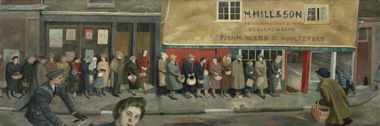 The Queue at the Fish-shop (Art.IWM ART LD 3987)