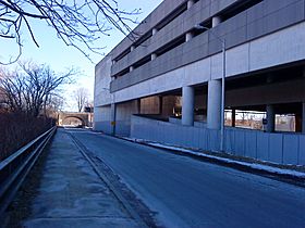 Trail connector along Alewife Station Access Road, February 2010