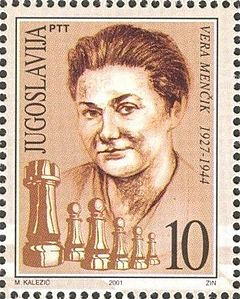 Vera Menchik 2001 Yugoslavia stamp