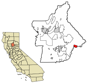 Location of Forbestown in Butte County, California.