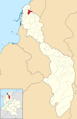 Location of the municipality and town of Villanueva, Bolívar in the Bolívar Department of Colombia