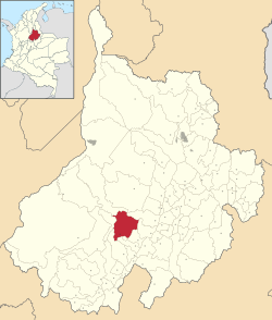 Location of the municipality and town of Santa Helena del Opón in the Santander  Department of Colombia.
