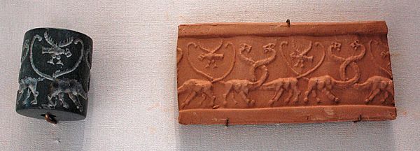 Cylinder seal lions Louvre MNB1167