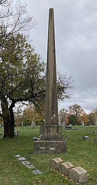 Grave of Francis Cornwall Sherman (1805–1870) at Graceland Cemetery, Chicago