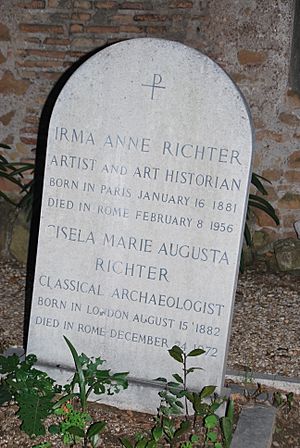 Grave of Irma and Gisela Richter at Cimitero acattolico Rome
