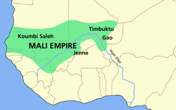 Extent of the Mali Empire (c. 1350)