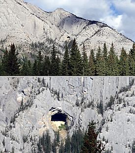 Mount Cory Alberta Canada "Hole in the Wall" natural cave.jpg
