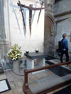 Place of murder in Canterbury cathedral