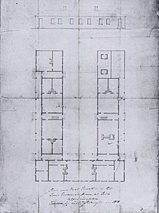Plan and front elevation of the lieutenant governor's house