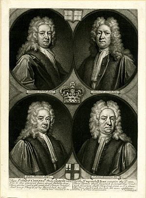 Portrait of four Aldermen of London 1725
