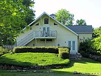 Side view of Yellow Barn, Shubel Smith House, Ledyard, CT