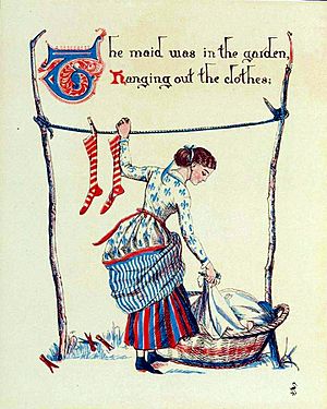 Sing a sing of sixpence - illustration by Walter Crane - Project Gutenberg eText 18344