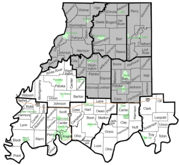 Southwest Indiana Townships