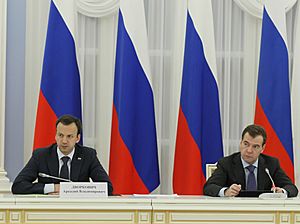 Arkady Dvorkovich and Dmitry Medvedev 6 June 2012