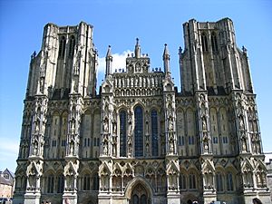 Cathedrale de wells front ouest