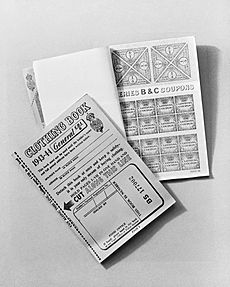Clothing coupon books as issued to British civilians during the Second World War. D14000