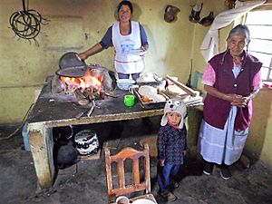 Cocina en San Juan Achiutla, Oaxaca, México