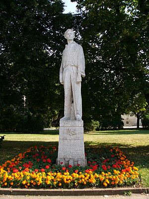 Jiri Wolker statue in Prostejov