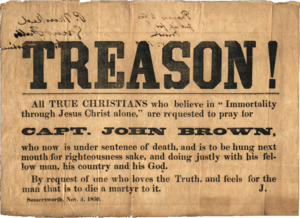 John Brown - Treason broadside, 1859