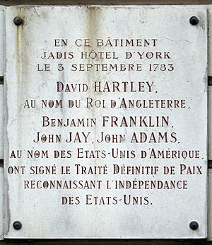 Plaque Traité de Paris, 56 rue Jacob, Paris 6